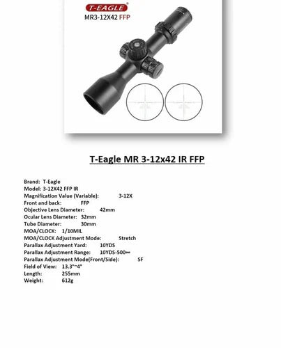 T Eagle Mr 3-12X42sfir Ffp (Center Dot)