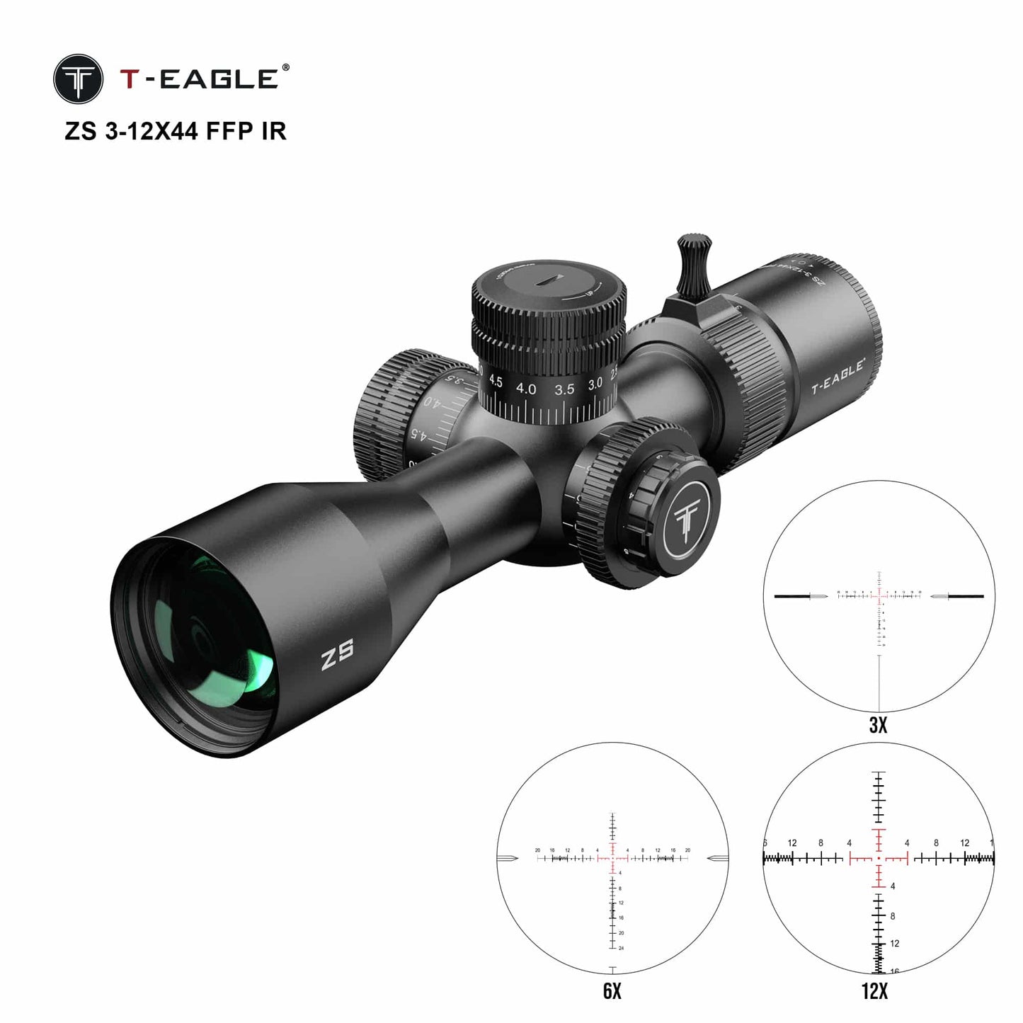 T Eagle ZS 3-12x44 ffp Ir ( Center Dot)