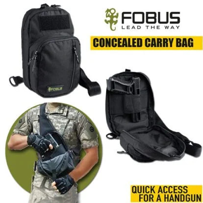 Fobus T-BAG Quick Access Concealed Carry Sling Bag, Tactical CCW backpack, Gun holster crossbody bag