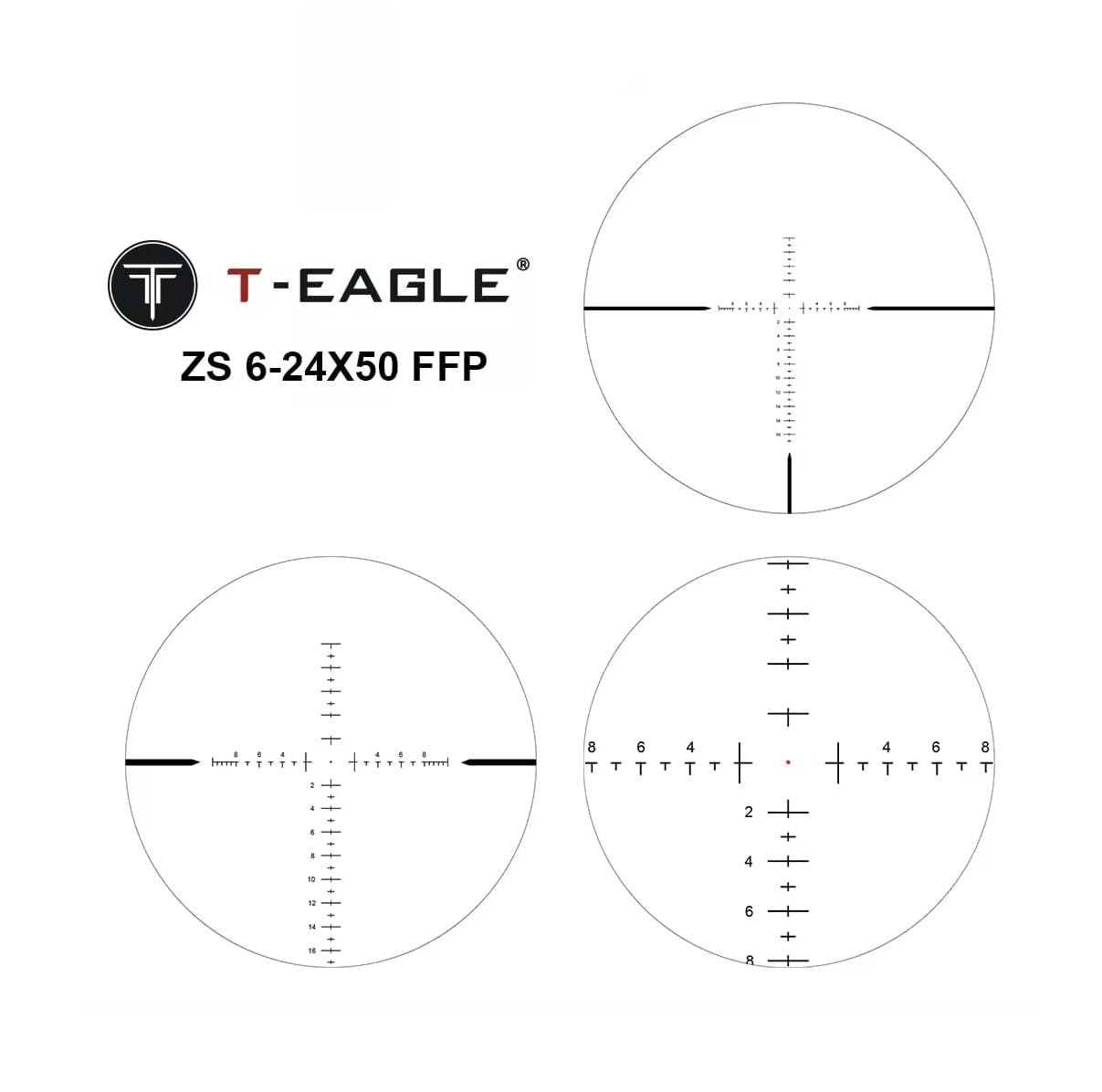 T Eagle Zs 6-24x50 Ffp Ir Mrad Center Dot