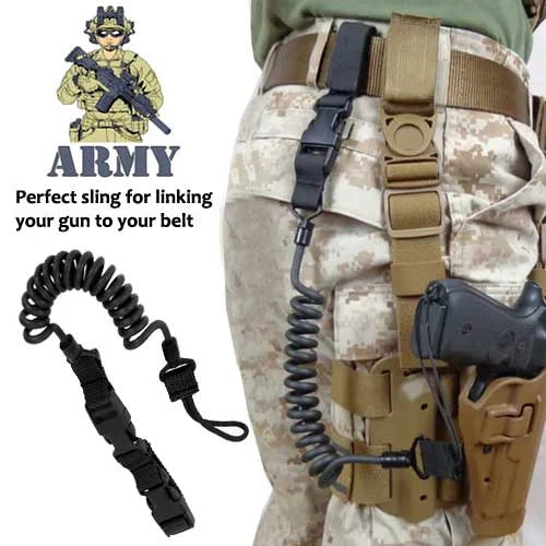 Tactical Pistol Revolver Gun Sling Strap Lanyard