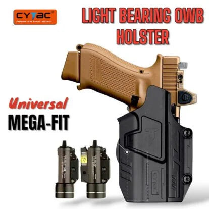 Cytac Mega-Fit Light Bearing OWB Holster Compatible with Streamlight TLR-2/TLR-1 HL