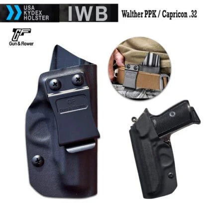 Gun Flower IWB Kydex Holster Fits for Walther PPK / Capricon .32 Similar Size Fit